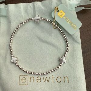 Enewton Sterling Silver Signature Cross Extends Beaded Bracelet NEW! 🤩💕🤩